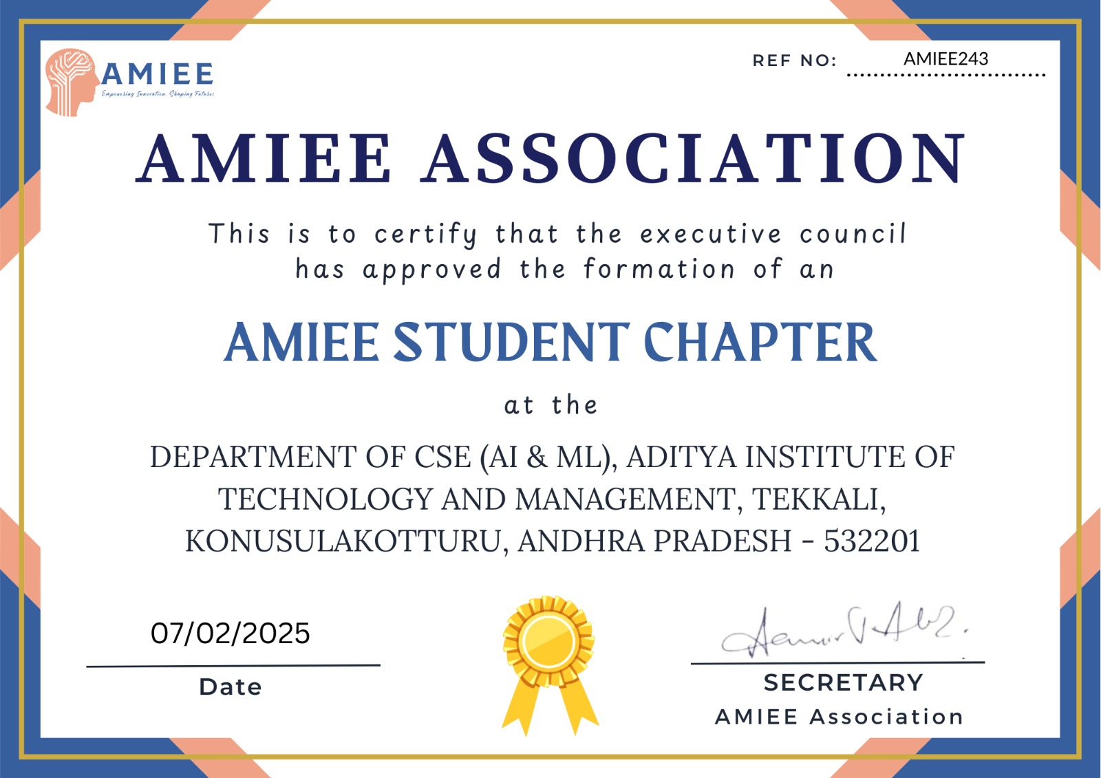 AMIEE Aditya Institute of Technology and Management Students Chapter